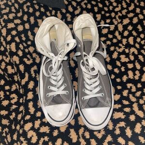 Grey and White Converse Sneakers